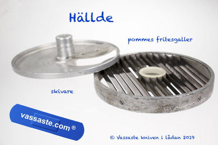 Slipning av Hällde pommes fritesgaller